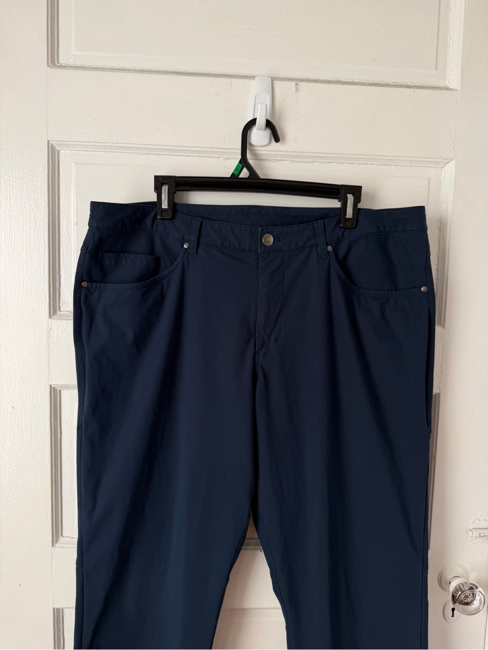 Lululemon ABC Classic Fit Pants Navy Blue Zip Security Pocket Men’s 38 Athletic - Picture 5 of 15